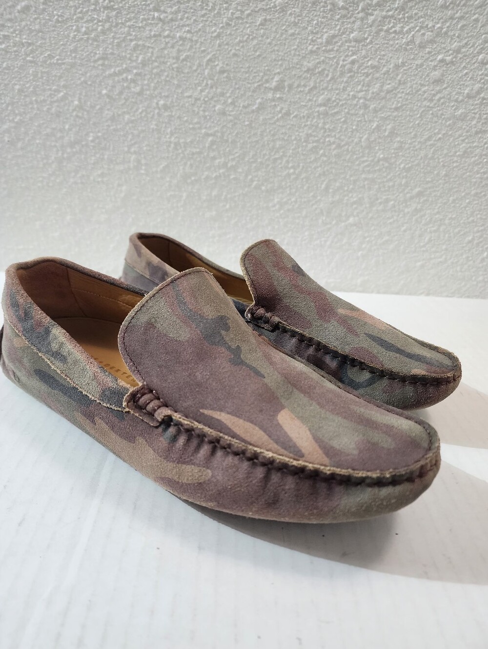 Duke + Dexter Mens Camo Suede Driving Loafers Moccasins Slip On UK 7 US 8